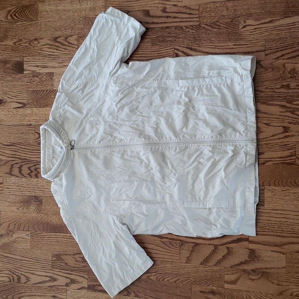 (M) Antigua Neutral Short Sleeve Jacket Gorpcore Hiking Nordic